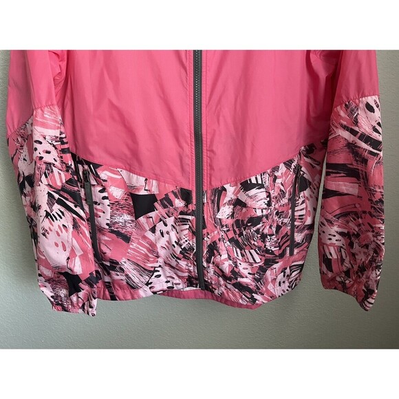 The North Face Girl’s XL 18 Full Zip Hooded Windbreaker Jacket - Pink - Picture 3 of 8